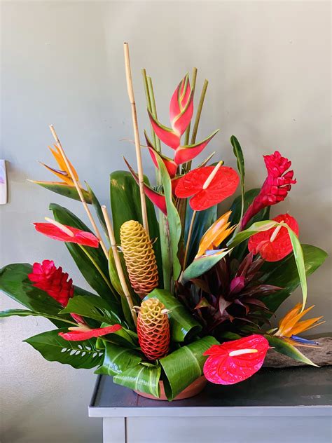 tropical arrangement  honolulu  stanley ito florist