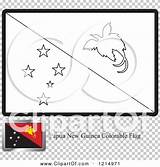 Papua Guinea Flag Coloring Sample Illustration Royalty Clipart Vector Lal Perera sketch template