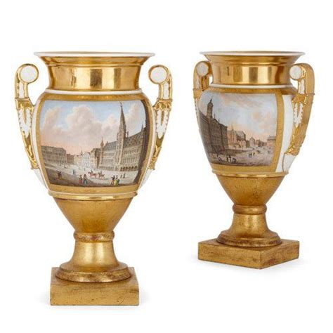 paris porcelain vases with scenes of amsterdam and brussels french