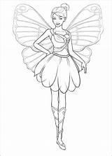 Coloring Pages Barbie Fairy Princess Popular sketch template