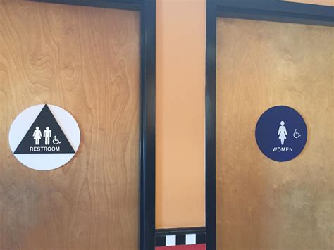 this panda express bathroom has an only women s stall yet no only men s