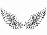 Wings Alas Wing Dibujos Aile Sayap Ailes Asas Ange Tatuagem Clipground Pngaaa Tatouage sketch template