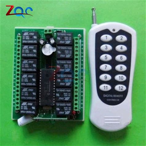 dc   channel relay module wireless rf remote control switch transmitter receiver board