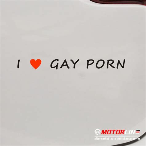 i love gay porn car decal sticker vinyl funny pick size color pick