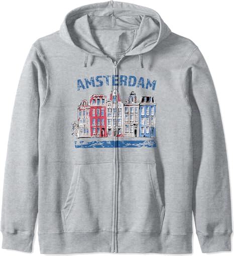 amazoncom amsterdam netherlands holland great travel tourist gift zip hoodie clothing