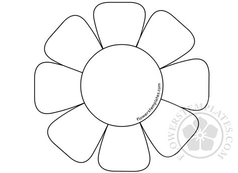 printable  petal flower template