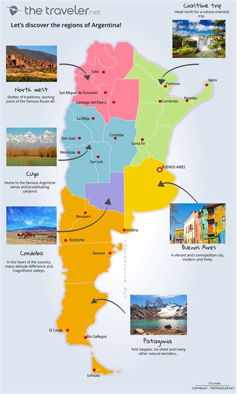 places  visit argentina tourist maps    attractions