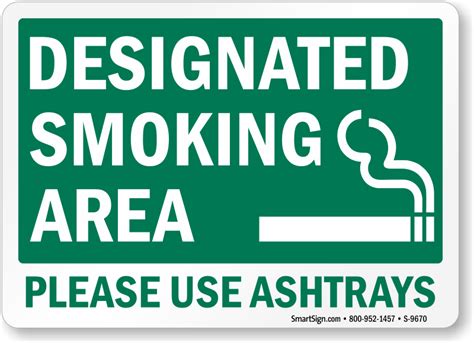 Smoking Permitted Designated Smoking Area Please Use