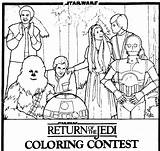 Coloring Return Jedi Pages Contest 1983 July Template sketch template