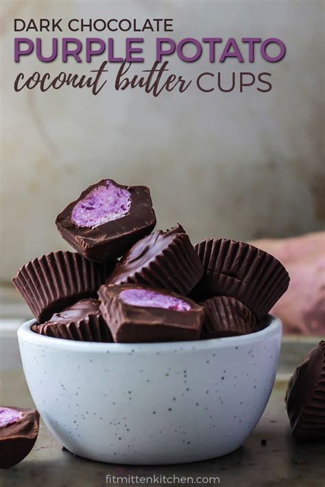 Dark Chocolate Purple Potato Coconut Butter Cups Recipe Coconut