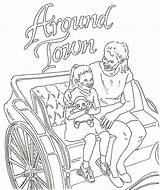 Sketches Coloring Around Town sketch template
