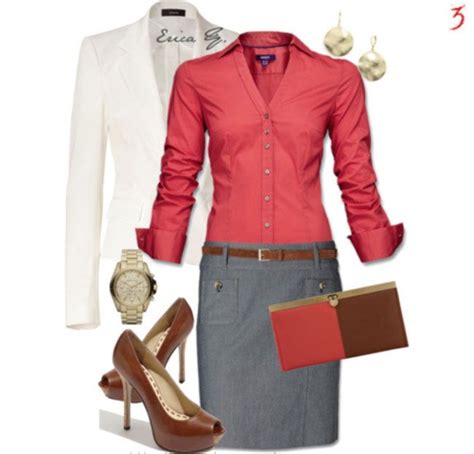 red work outfits in classic way just for women work