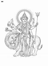 Navratri Durga 4to40 sketch template