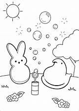 Peeps Coloring Pages Printable Easter Marshmallow Activity Bunny Activities Chick Kids Bubbles Print Fun Book Blowing Worksheets Cutout Paper Egg sketch template
