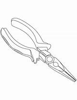 Pliers Coloring Nose Pages Kids sketch template