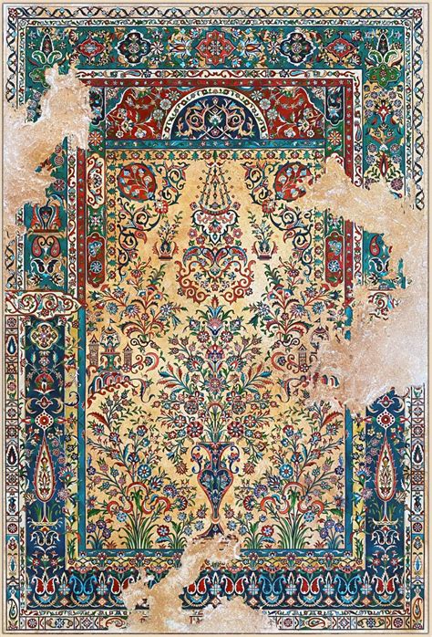 persian carpets merge  crumbling concrete  jason seifes