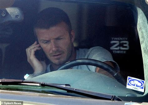 david beckham admits using mobile phone while driving his bentley daily mail online