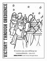 Gideon Victory Preschool Christianity sketch template