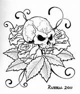 Coloring Pages Skull Tattoo Printable Skulls Roses Cool Punk Tattoos Rose Rock Book Weed Bones Adult Color Print Getcolorings Designs sketch template
