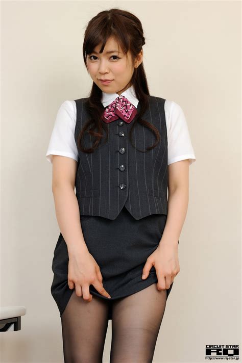 Yuri Shibuya Japanese Sexy Race Queen Sexy Secretary Uniform And Black