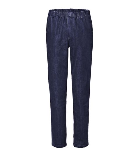 heren jeans civ met elastieken tailleband donker blauw hendriks mode