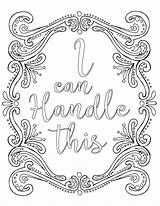 Anxiety Colouring Calming Statements Mindful Motivating Momsandcrafters sketch template