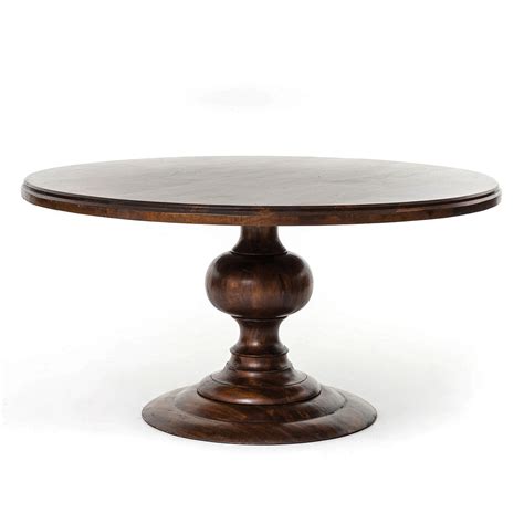 pedestal dining table cocoa  kitchen tables zin home