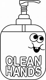 Hand Hands Clipart Soap Sanitizer Clip Coloring Washing Clean Pages Cartoon Cliparts Kids Transparent Color Liquid Rubbing Hygiene Wash Children sketch template