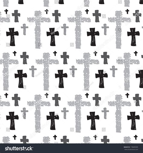 seamless religious cross illustration background pattern