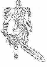 Kratos Deus Ares Drawing Espada Torna Tudodesenhos Getcolorings Getdrawings sketch template