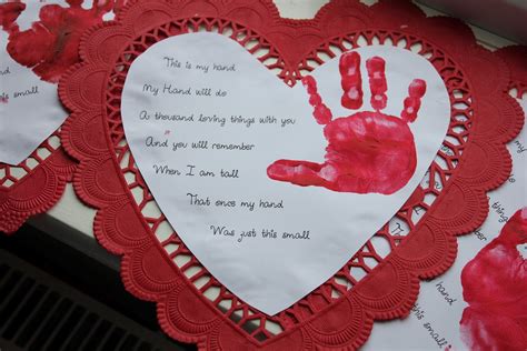 handprint valentine poem  preschool valentine crafts valentines