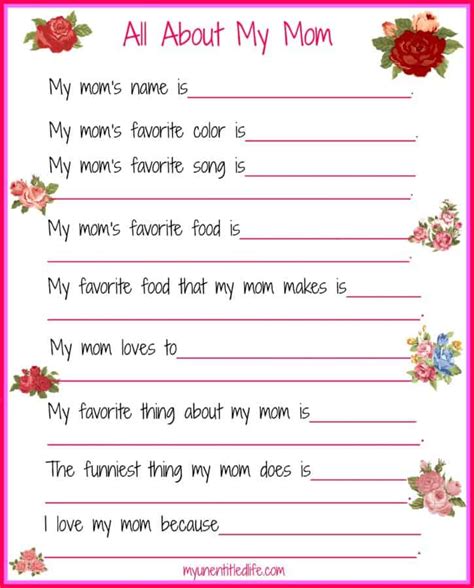 mom  printable printable word searches