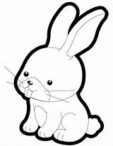 Printable Rabbits Rabbit Coloring Clipart Pages sketch template