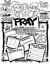 Missionary Lessons Pray Missions Preschool Calvary Childrens sketch template