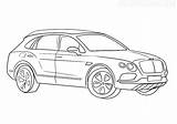 Bentley Bentayga X7 Ben sketch template
