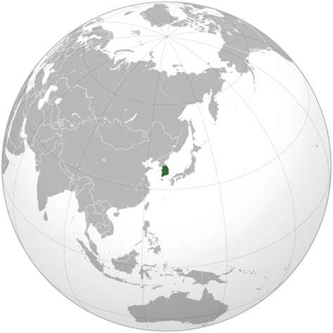 South Korea On The World Map