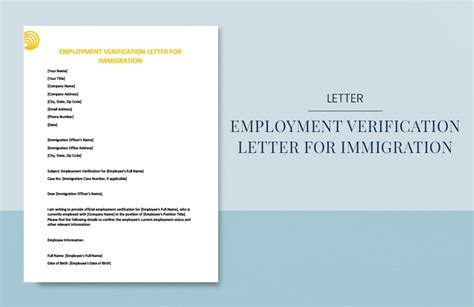 employment verification letter  immigration  word google docs