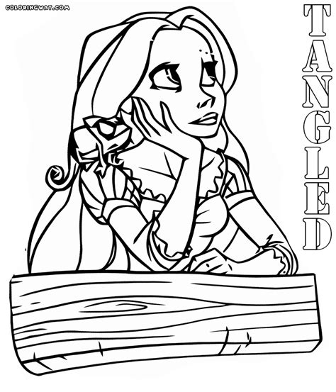 tangled coloring pages coloring pages    print