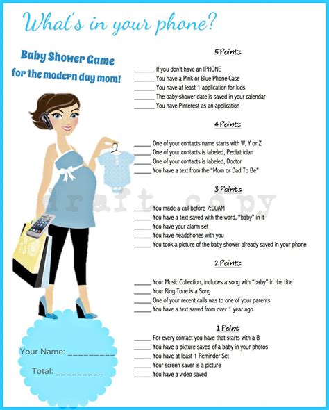baby shower game whats   phone instant