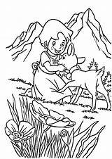 Heidi Malvorlagen Basteln Kinderserien Drucken Alps Malvorlage Kindern Malen Ziege Klara Zeichenvorlagen Besuchen Auflauf sketch template