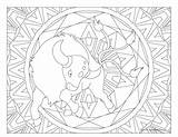 Tauros Mandalas Colo Pikachu Windingpathsart sketch template