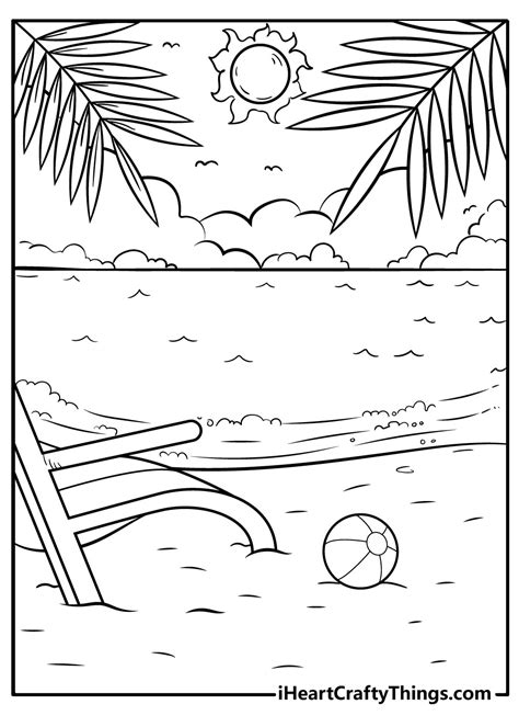 beach coloring pages  kids