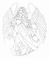 Coloring Angel Guardian Getdrawings Pages sketch template