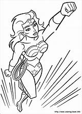 Coloring Wonder Woman Pages Print sketch template