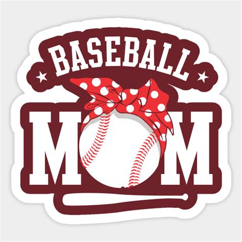 Baseball Mom Baseball Mom Designs Sticker Teepublic