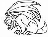 Gargoyle Drawing Step Dragoart Line Coloring sketch template