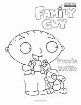Coloring Guy Family Stewie Fun sketch template