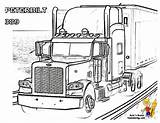 Coloring Truck Peterbilt Trucks Semi Pages Printable Color Print Adult Kids Sheet Plane Clipart Car Book Cold Stone Big Yescoloring sketch template