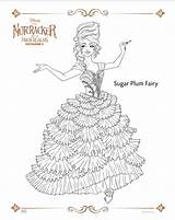 Nutcracker Realms Four Coloring Pages Movie Sugar Fairy Plum Sheets sketch template