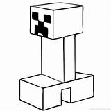 Creeper Minecraft Xcolorings sketch template